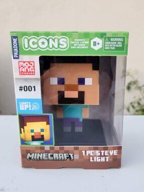 NEW Paladone Minecraft STEVE Icons Light Nightlight Night Light Decor Bedroom De